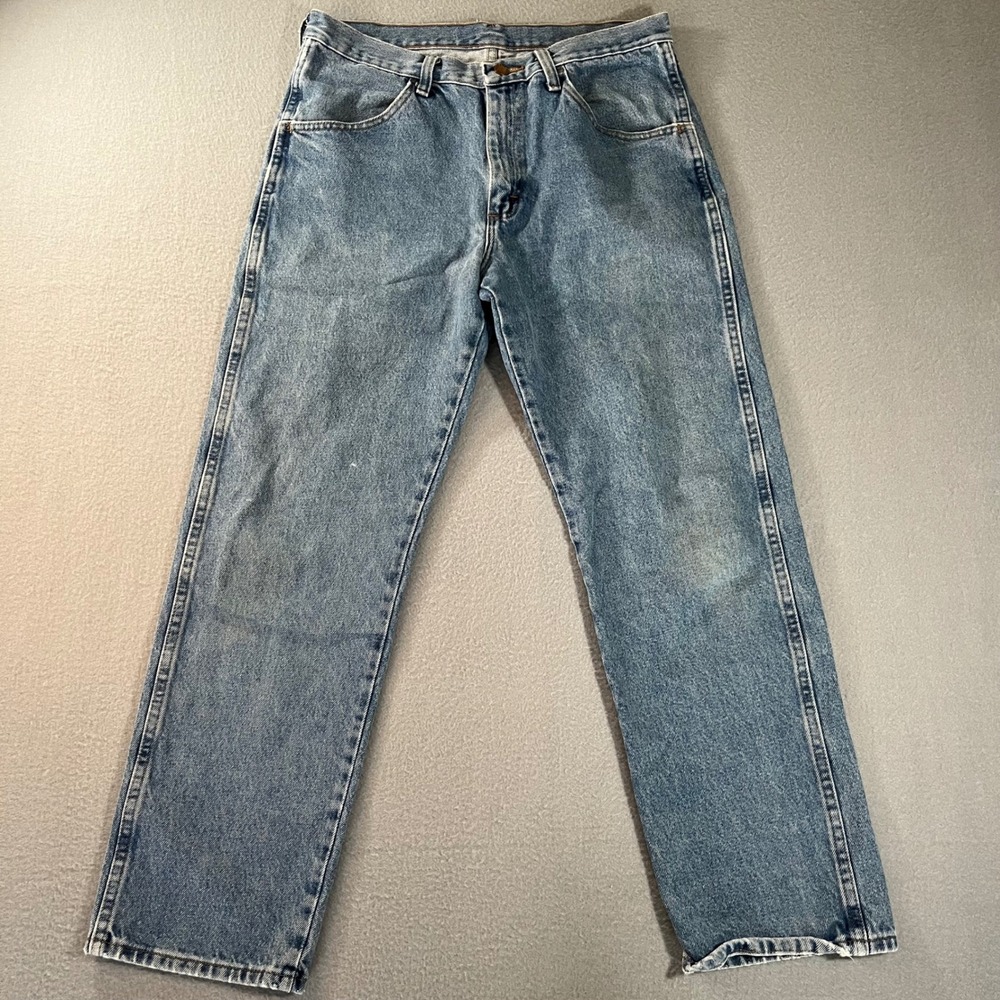 Rustler Mens Regular Fit Straight Leg Medium Wash Denim Jeans‎ 87619SW 33x30